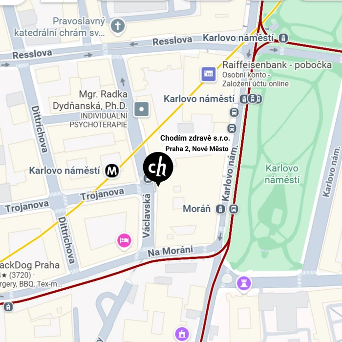 Mapa Praha 2, Žitná 1578/52
